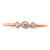 14KT Rose Gold Beaded Edge Petite 3-Stone 1/10 carat Round/Princess Diamond Complete Promise/Engagement Ring