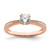 14KT Rose Gold (Holds 1/2 carat (5.2mm) Round Center) 1/15 carat Diamond Semi-Mount Engagement Ring