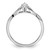 14KT White Gold Criss-Cross (Holds 1/3 carat (5.7x3.7mm) Pear Center) 1/15 carat Diamond Semi-mount Engagement Ring