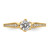 14KT Gold (Holds 1/2 carat (5.2mm) Round Center) 1/15 carat Diamond Semi-Mount Engagement Ring