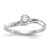 14KT White Gold By-Pass (Holds 1/4 carat (4.1mm) Round Center) .03 carat Diamond Semi-mount Engagement Ring