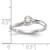 14KT White Gold By-Pass (Holds 1/4 carat (4.1mm) Round Center) .03 carat Diamond Semi-mount Engagement Ring