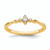 14KT Beaded Edge Petite 3-Stone 1/15 carat Marquise Diamond Complete Promise/Engagement Ring