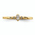 14KT Beaded Edge Petite 3-Stone 1/15 carat Marquise Diamond Complete Promise/Engagement Ring