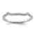 14KT White Gold 1/8 carat Diamond Contoured Complete Wedding Band