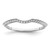 14KT White Gold 1/8 carat Diamond Contoured Complete Wedding Band