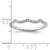 14KT White Gold 1/8 carat Diamond Contoured Complete Wedding Band