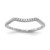 14KT White Gold 1/8 carat Diamond Contoured Complete Wedding Band