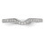 14KT White Gold 1/8 carat Diamond Contoured Complete Wedding Band