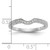 14KT White Gold 1/8 carat Diamond Contoured Complete Wedding Band