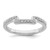 14KT White Gold 1/8 carat Diamond Contoured Complete Wedding Band