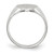 14KT White Gold 11.5x8.0mm Closed Back Signet Ring