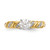 14KT Twist Peg Set 1/20 carat Diamond Semi-mount Engagement Ring