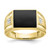 10KT Men's Diamond and Black Onyx Ring