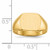 10KTy 10.5x12.0mm Closed Back Signet Ring