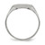 14KT White Gold 9.0x10.5mm Closed Back Signet Ring