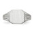 14KT White Gold 9.0x10.5mm Closed Back Signet Ring