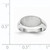 14KT White Gold 7.5x13.5mm Closed Back Signet Ring