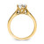 14KT Gold (Holds 1 carat (6.5mm) Round Center) 1/8 carat Diamond Semi-Mount Engagement Ring