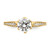 14KT Gold (Holds 1 carat (6.5mm) Round Center) 1/8 carat Diamond Semi-Mount Engagement Ring