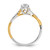 14KT Two-tone Diamond Semi-mount Criss-Cross Engagement Ring