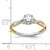14KT Two-tone Diamond Semi-mount Criss-Cross Engagement Ring