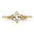 14KT (Holds 1/2 carat (6.4x4.9mm) Oval Center) 1/8 carat Diamond Semi-Mount Engagement Ring