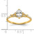 14KT (Holds 1/2 carat (6.4x4.9mm) Oval Center) 1/8 carat Diamond Semi-Mount Engagement Ring