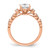 14KT Rose Gold (Holds 1 carat (5.5mm) Princess Center) 1/8 carat Diamond Semi-Mount Engagement Ring