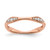 14KT Rose Gold 1/8 carat Diamond Contoured Complete Wedding Band