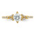 14KT (Holds 1/2 carat (5.2mm) Round Center) 1/8 carat Diamond Semi-Mount Engagement Ring