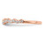 14KT Rose Gold 1/5 carat Diamond Contoured Complete Wedding band