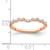 14KT Rose Gold 1/5 carat Diamond Contoured Complete Wedding band