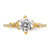14KT (Holds 1 carat (6.5mm) Round Center) 1/8 carat Diamond Semi-Mount Engagement Ring