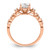 14KT Rose Gold (Holds 1 carat (6.00mm) Cushion Center) 1/8 carat Diamond Semi-Mount Engagement Ring