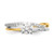 14KT Two-tone By-Pass Peg Set 1/8 carat Diamond Semi-mount Engagement Ring