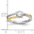 14KT Two-tone By-Pass Peg Set 1/8 carat Diamond Semi-mount Engagement Ring
