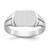 14KT White Gold 8.0x10.5mm Closed Back Signet Ring
