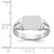 14KT White Gold 8.0x10.5mm Closed Back Signet Ring