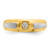 10KT Two-tone IBGoodman Men's Polished and Satin Diamond Ring Mounting