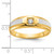 10KT Two-tone IBGoodman Men's Polished and Satin Diamond Ring Mounting