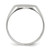 14KT White Gold 10.0x11.0mm Closed Back Signet Ring