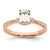 14KT Rose Gold (Holds 1 carat (6.9x5.2mm) Emerald-cut Center) 1/15 carat Diamond Semi-Mount Engagement Ring
