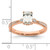 14KT Rose Gold (Holds 1 carat (6.9x5.2mm) Emerald-cut Center) 1/15 carat Diamond Semi-Mount Engagement Ring