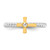 14KT Two-tone Gold Stackable Expressions Diamond Cross Ring
