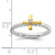 14KT Two-tone Gold Stackable Expressions Diamond Cross Ring