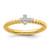 14KT Two-tone Gold Stackable Expressions Diamond Cross Ring