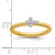 14KT Two-tone Gold Stackable Expressions Diamond Cross Ring
