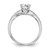 14KT White Gold Peg Set 1/10 carat Diamond Semi-mount Engagement Ring