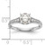 14KT White Gold Peg Set 1/10 carat Diamond Semi-mount Engagement Ring